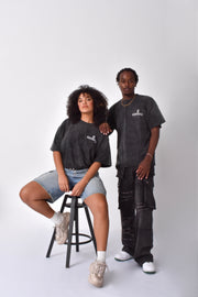2DIFFERENT ACID WASH TEE - GREY