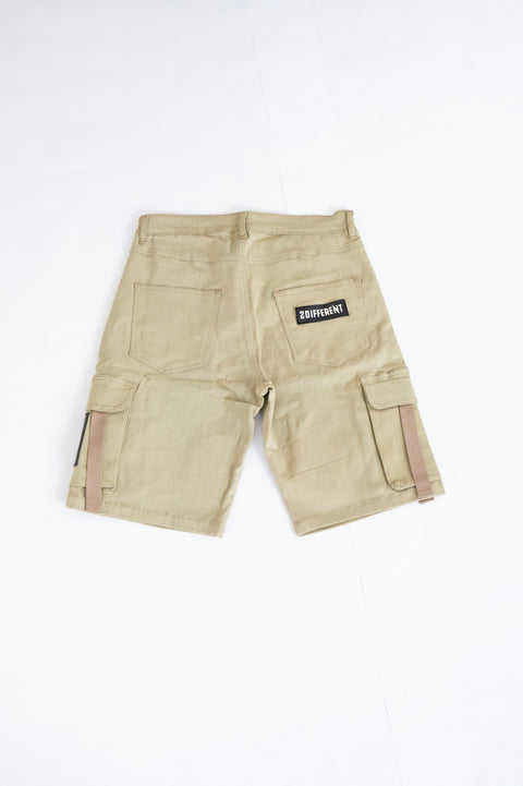 2DIFFERENT CARGO SHORTS - TAN